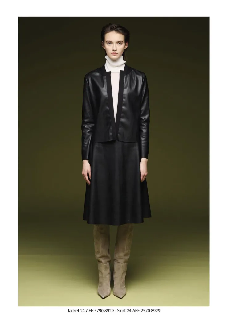 Hot A-line Vegan Leather Midi Skirt In Skirts