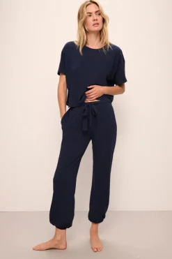 Sale Aloe Infused Tee And Pant Pajama Set In Pants|All Loungwear