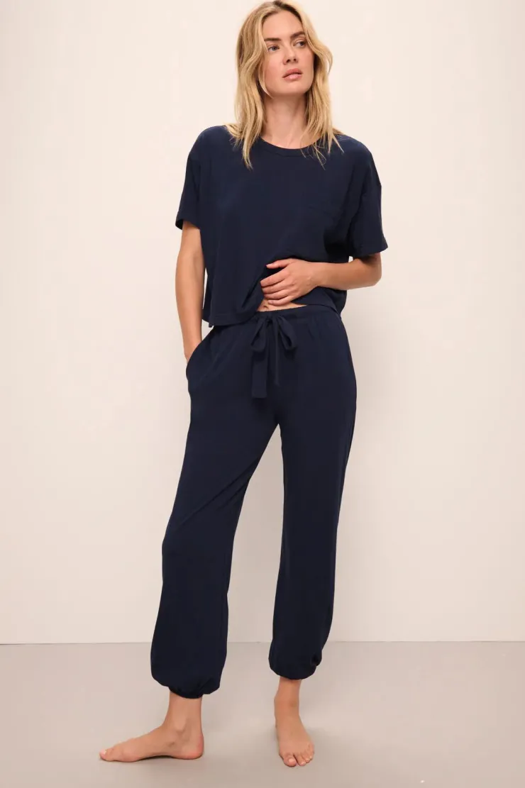 Sale Aloe Infused Tee And Pant Pajama Set In Pants|All Loungwear