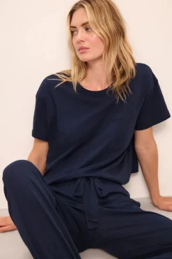 Sale Aloe Infused Tee And Pant Pajama Set In Pants|All Loungwear