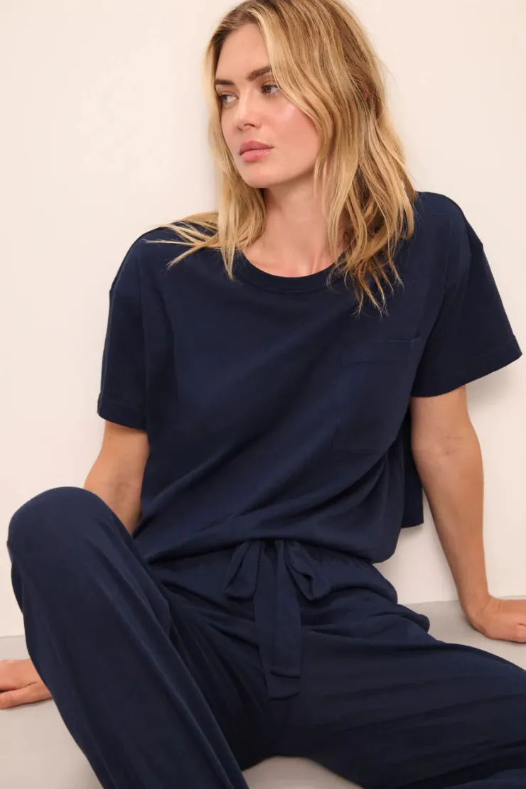 Sale Aloe Infused Tee And Pant Pajama Set In Pants|All Loungwear