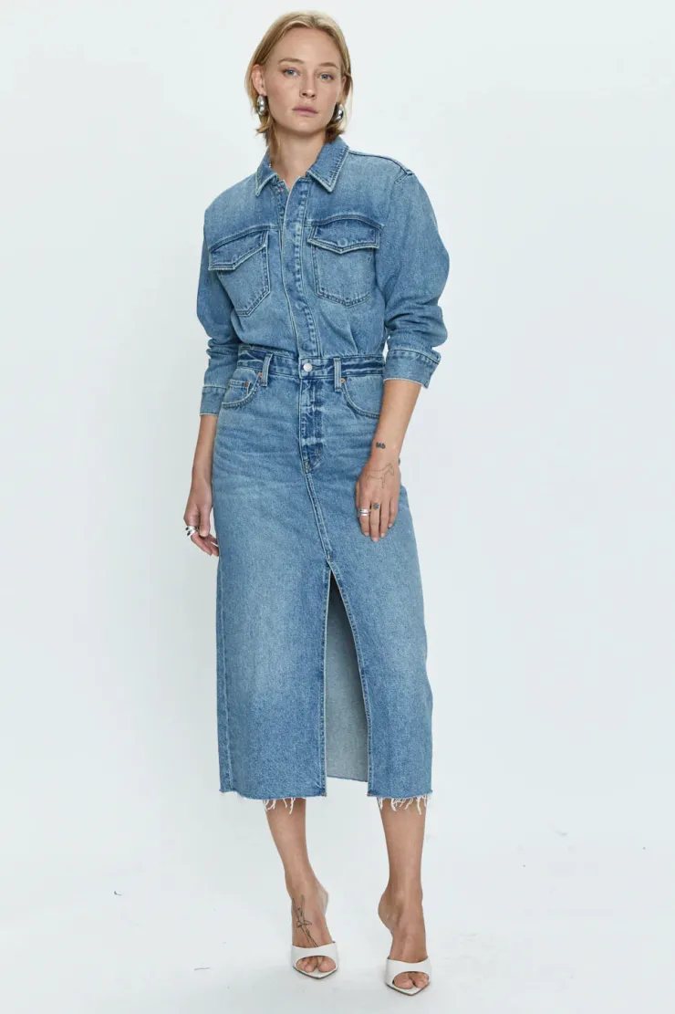 Fashion Amira Denim Dress In Denim