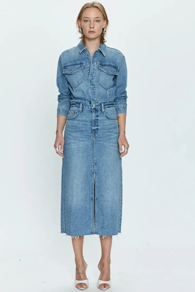 Fashion Amira Denim Dress In Denim