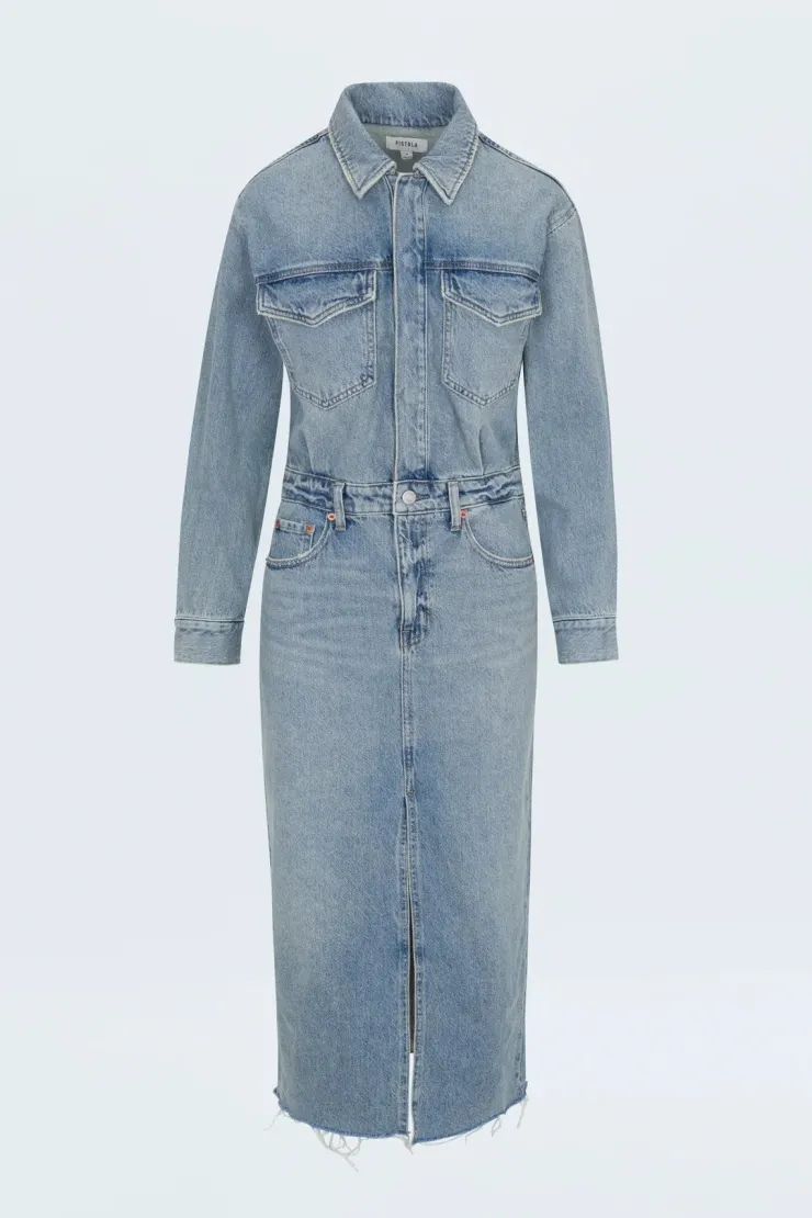 Fashion Amira Denim Dress In Denim