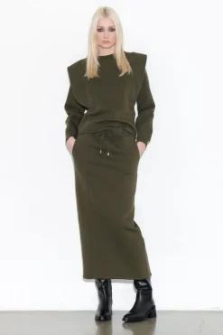 Best Athletic Drawstring Midi Skirt In Skirts|Shop All Athleisure