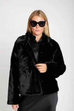 Hot Audrey Faux Fur Jacket In All Outerwear