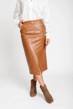 Outlet Ava Vegan Leather Pencil Skirt In Skirts