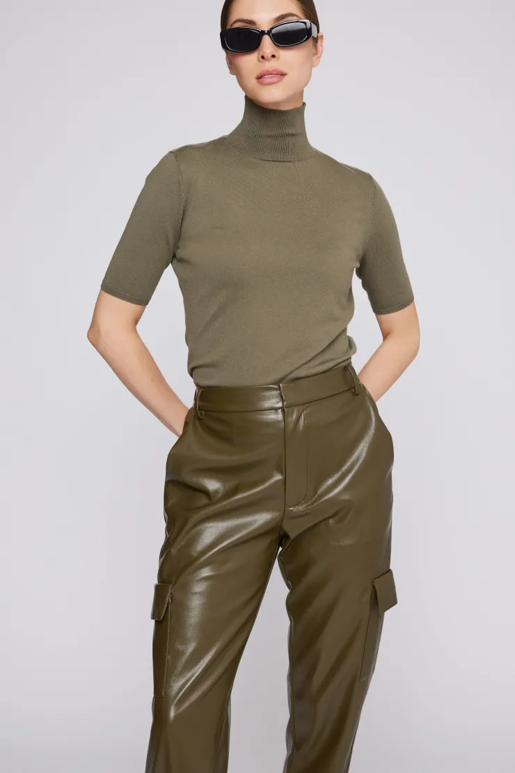 Best Bella Vegan Leather Cargo Joggers In Pants|Shop All Matching Sets