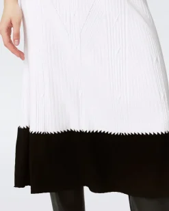 New Benedetta Midi Skirt In Black And Ivory Sweaters|Skirts