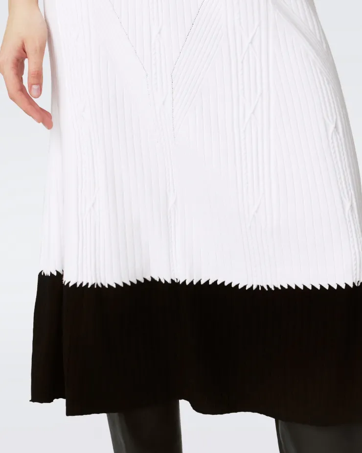 New Benedetta Midi Skirt In Black And Ivory Sweaters|Skirts