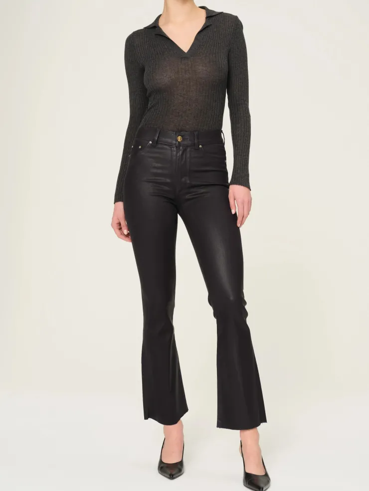 New Bridget Cropped Coated Denim In Denim|All Outerwear
