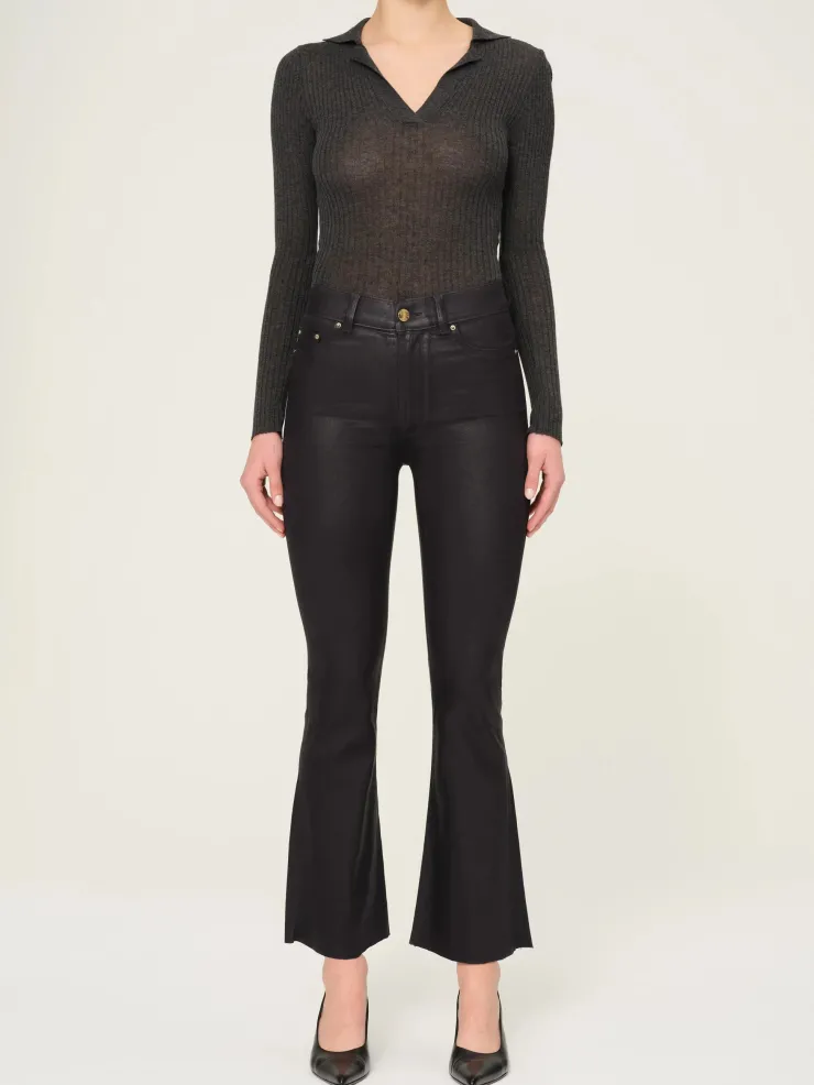 New Bridget Cropped Coated Denim In Denim|All Outerwear