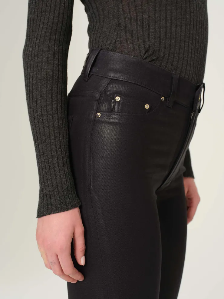 New Bridget Cropped Coated Denim In Denim|All Outerwear