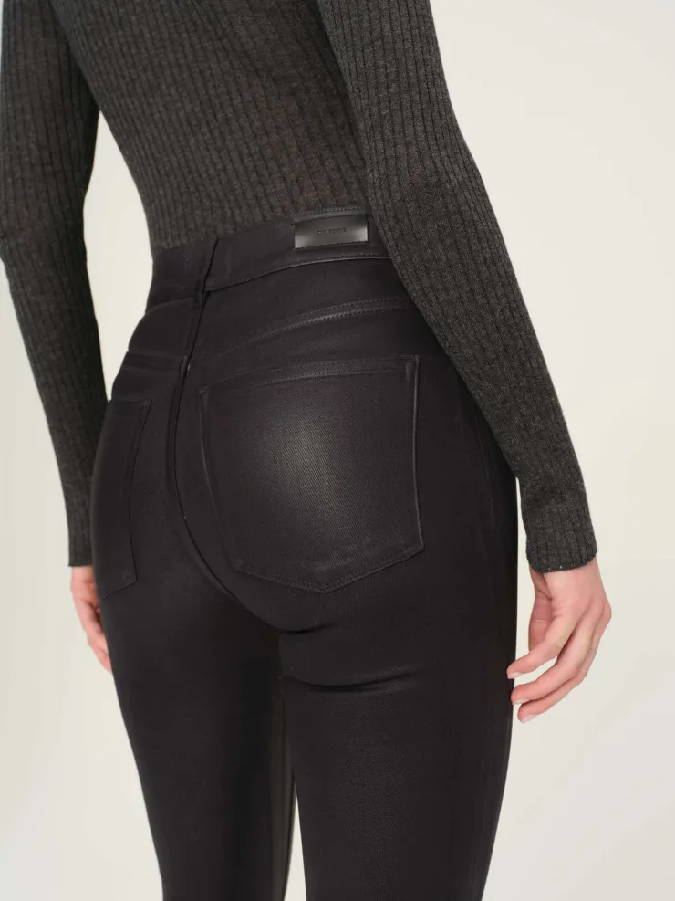New Bridget Cropped Coated Denim In Denim|All Outerwear