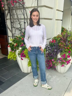 Sale Cable Crew Sweater In Sweaters