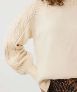 New Cable Sleeve Sweater In Sweaters