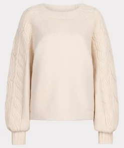 New Cable Sleeve Sweater In Sweaters