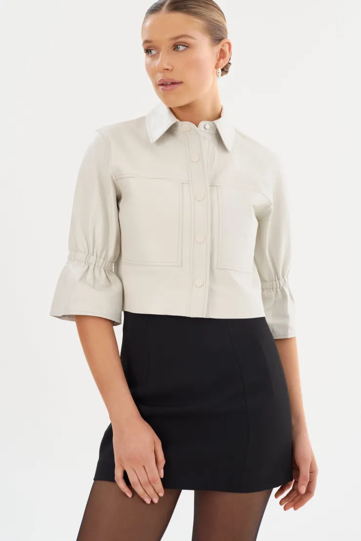 Outlet Carolina Ruffle Sleeve Jacket In All Outerwear