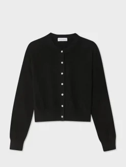Fashion Cashmere Rhinestone Button Sweater Cardigan In Sweaters