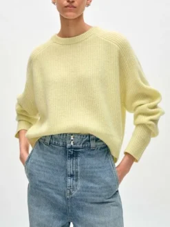 Discount Cashmere Saddle Sleeve In Charteruse Sweaters
