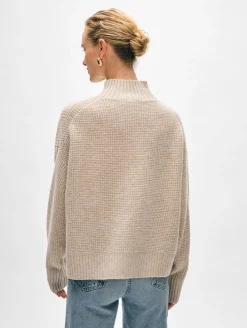 Fashion Cashmere Turtleneck Waffle Sweater In Sweaters