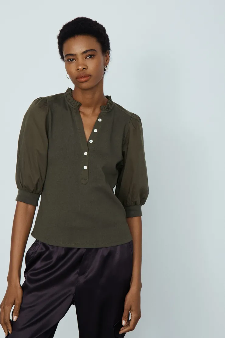 Fashion Clemente Henley Tee In Basics And Tees