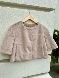 Best Collarless Faux Mink Bolero In Special Occasion Dresses
