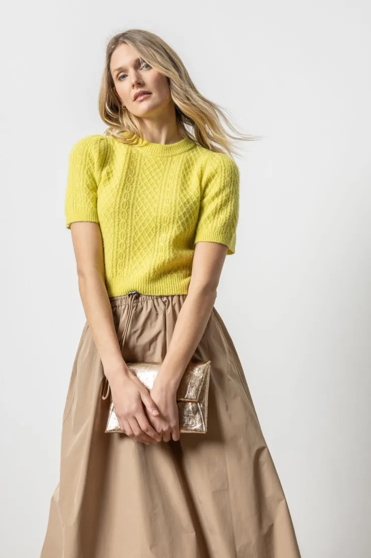Hot Cropped Cable Sweater In Sweaters