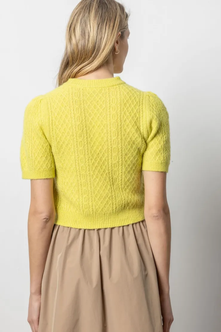 Hot Cropped Cable Sweater In Sweaters