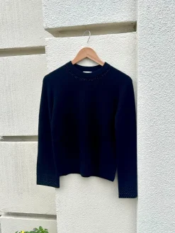 Clearance Crystal Rib Crew Neck Sweater In Sweaters