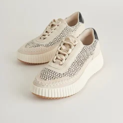 Hot Dolen Sneaker In Black Natural Raffia Shop All Athleisure|Sneaker