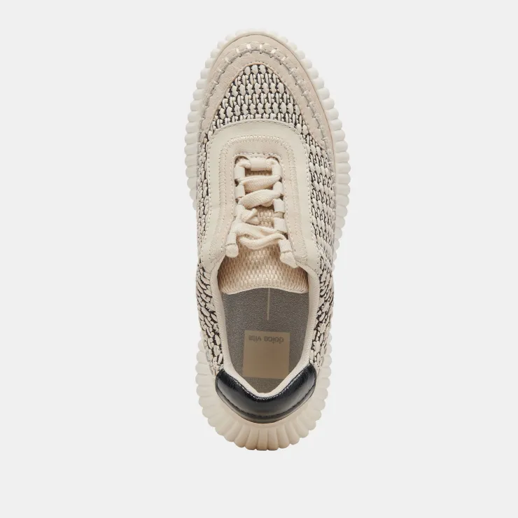 Hot Dolen Sneaker In Black Natural Raffia Shop All Athleisure|Sneaker