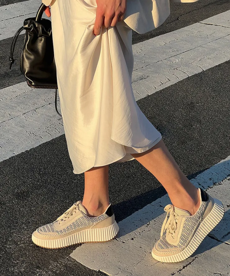 Hot Dolen Sneaker In Black Natural Raffia Shop All Athleisure|Sneaker