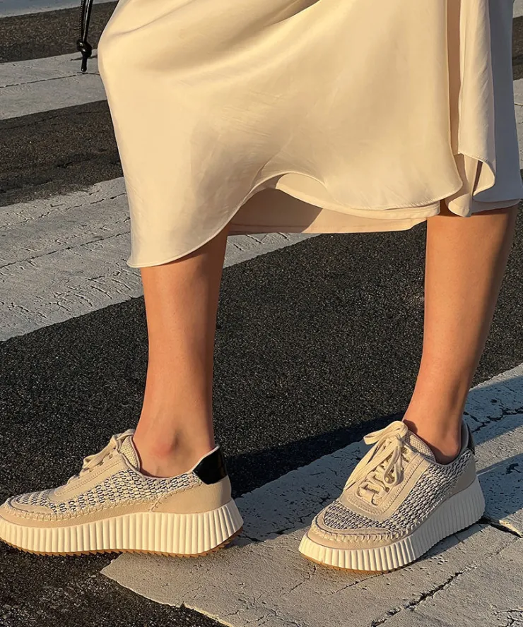 Hot Dolen Sneaker In Black Natural Raffia Shop All Athleisure|Sneaker