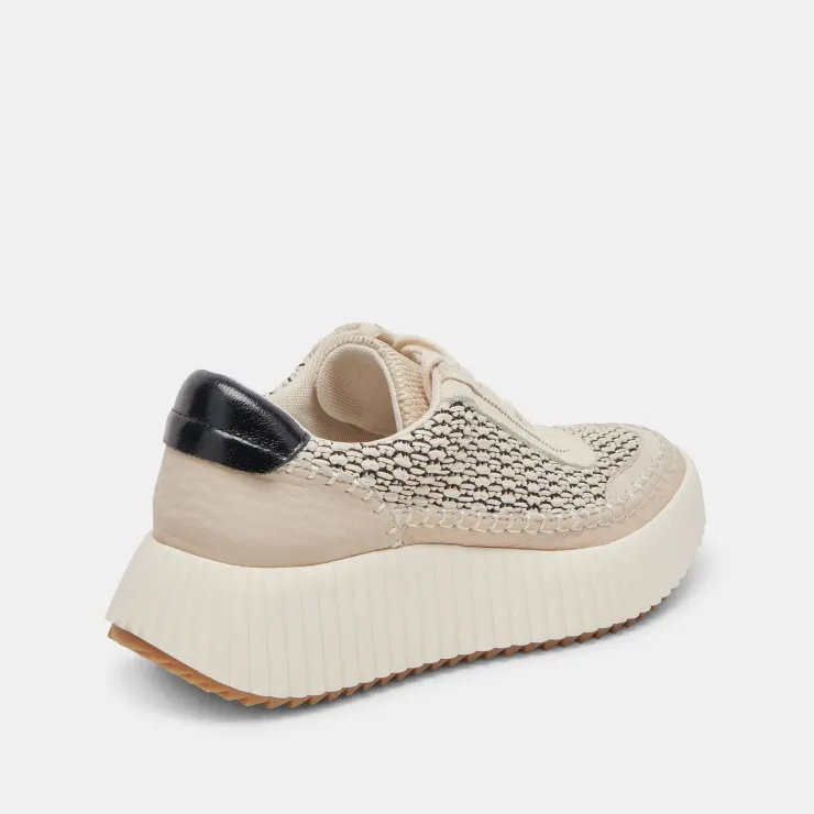 Hot Dolen Sneaker In Black Natural Raffia Shop All Athleisure|Sneaker