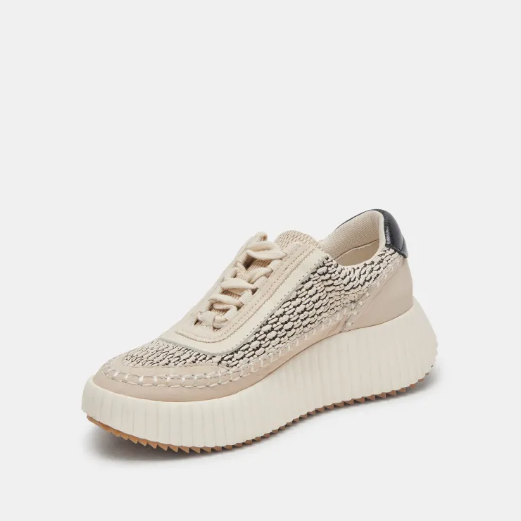 Hot Dolen Sneaker In Black Natural Raffia Shop All Athleisure|Sneaker