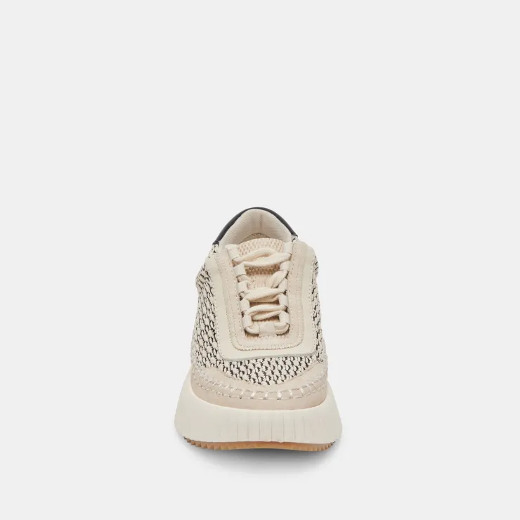 Hot Dolen Sneaker In Black Natural Raffia Shop All Athleisure|Sneaker
