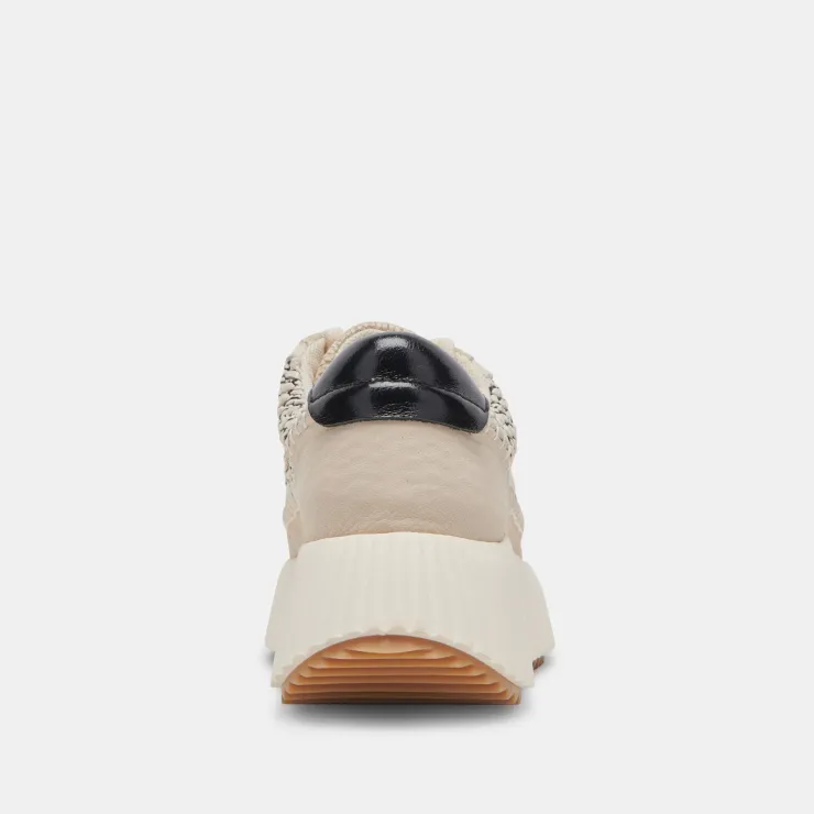 Hot Dolen Sneaker In Black Natural Raffia Shop All Athleisure|Sneaker