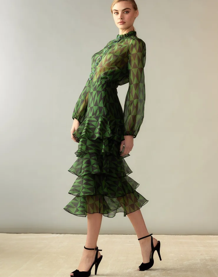 Outlet Evergreen Silk Organza Shirt In Blouses