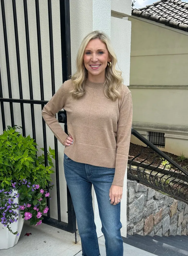 Discount Exposed Seam Crew Sweater In Sweaters
