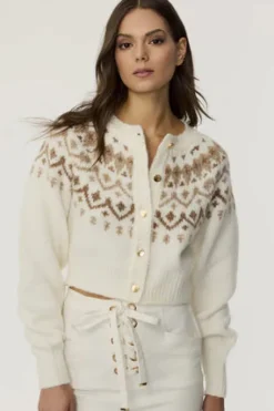 Hot Fair Isle Cardigan In Sweaters