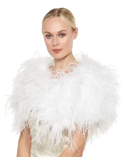 New Feather Shoulder Shrug In Special Occasion Dresses