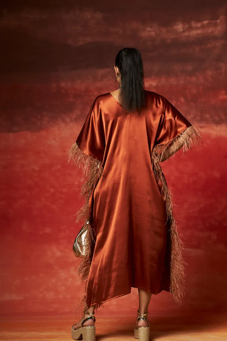 Hot Firenze Feathers Caftan In Special Occasion Dresses
