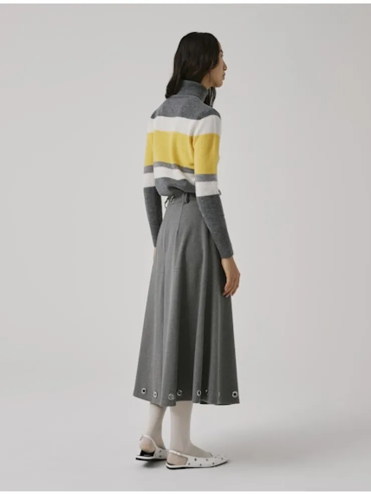 Outlet Fleece Midi Skirt In Grey Skirts