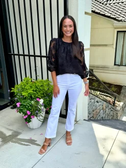 Outlet Floral Organza Top In Blouses