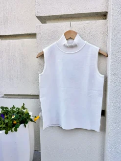 New Gianna Sleeveless Sweater In Ivory Basics And Tees|Sweaters