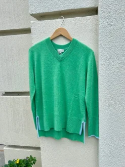 Online High-Low V-Neck Sweater In Sweaters