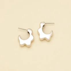 Clearance Hudson Hoops In Silver Earrings