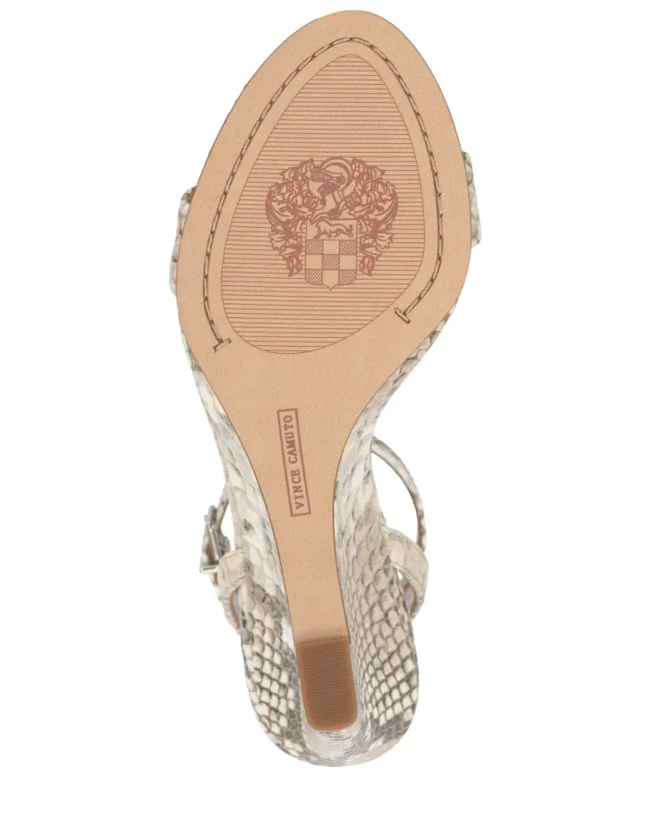 Fashion Jefany Wedge Sandal In Snake Light Taupe Sandals|Heels