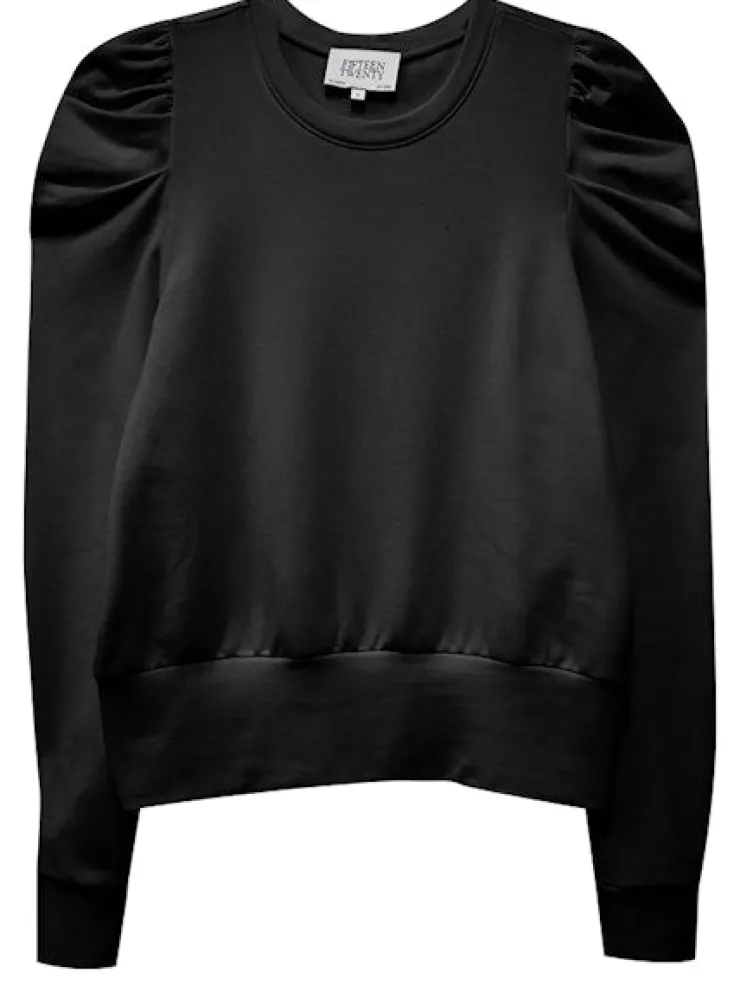 Fashion Leila Puff Sleeve Top In Basics And Tees